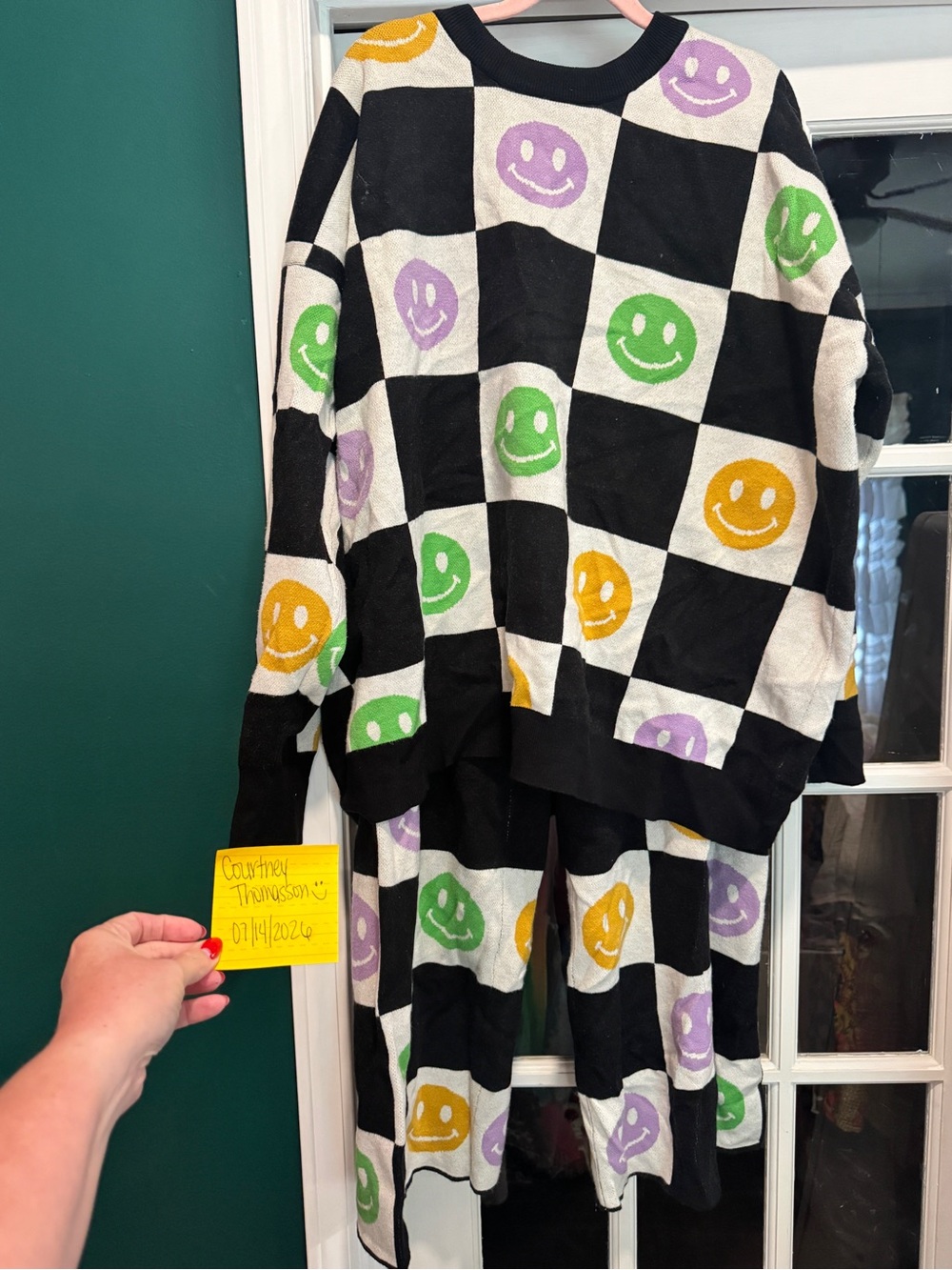 DRESSED IN LALA SMILEY SWEATER SET